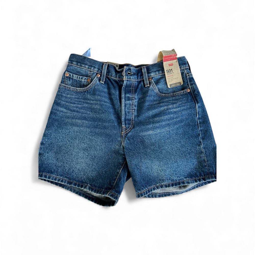 501 levis blue jeans shorts women high rise